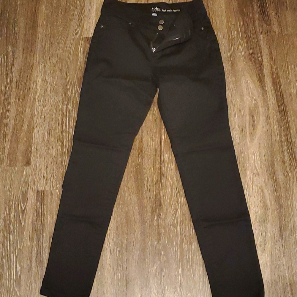 High Waisted Black Jean Legging
